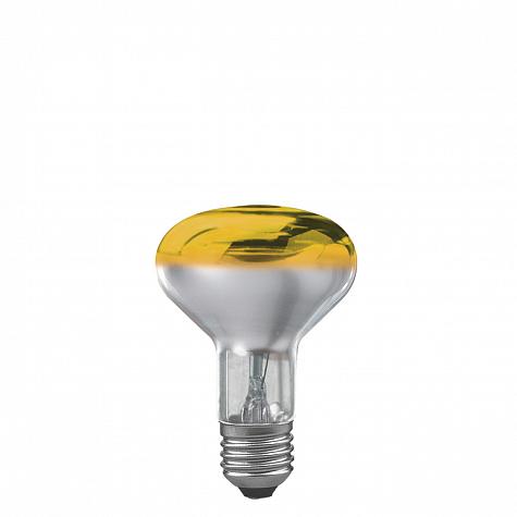 25062 Лампа R80 рефлект., желтая-прозрачн. E27, 60W    